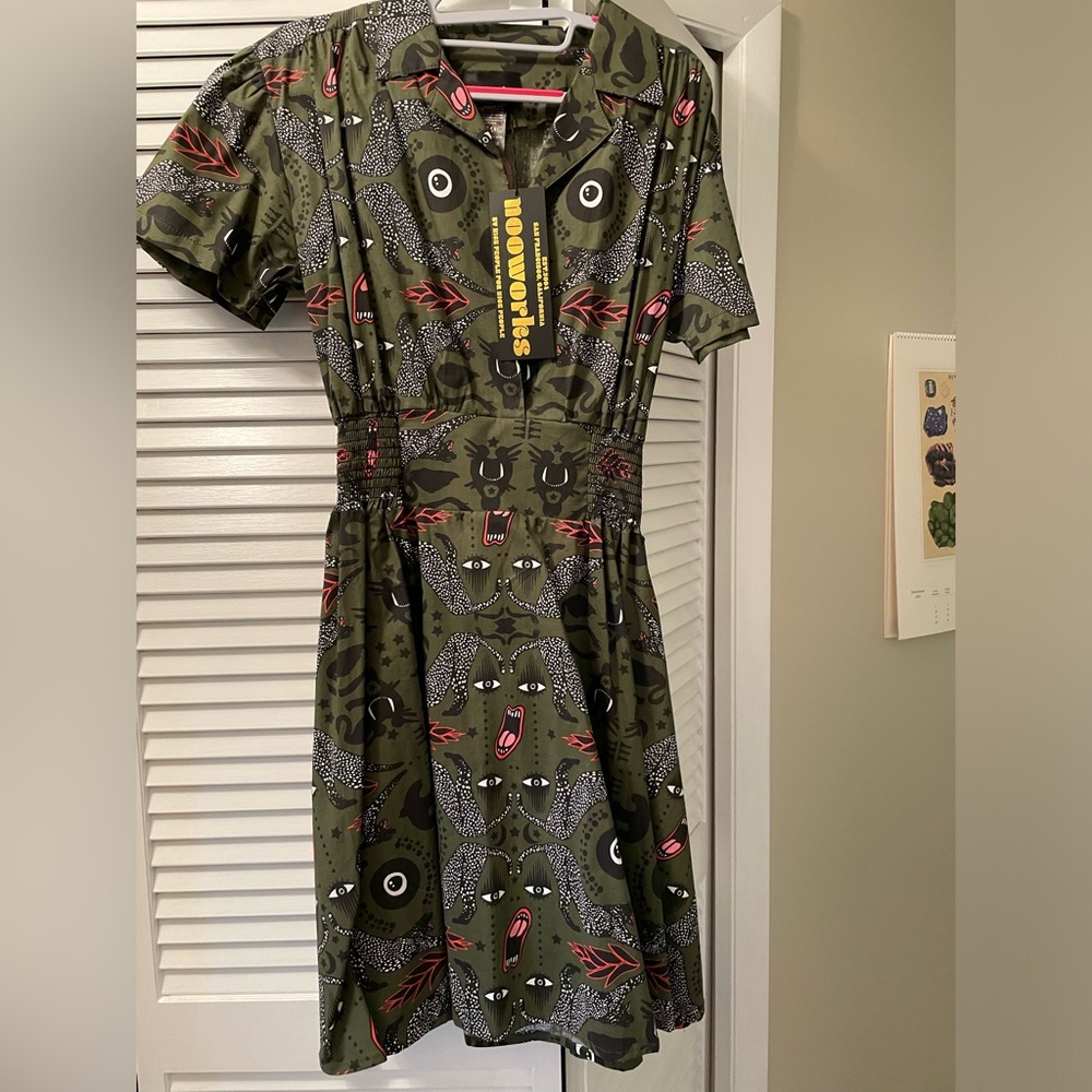 NOOWORKS dress 2xl. Never worn/perfect shape. Super fun print!